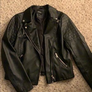 Faux Leather Moto Jacket